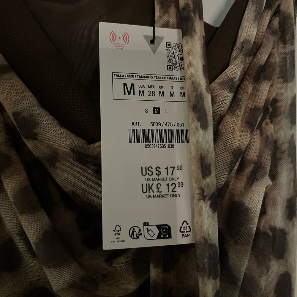 Zara leopard scarf going out top